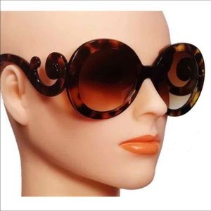 1 pieces Oversized baroque designer sunglasses pradadesign